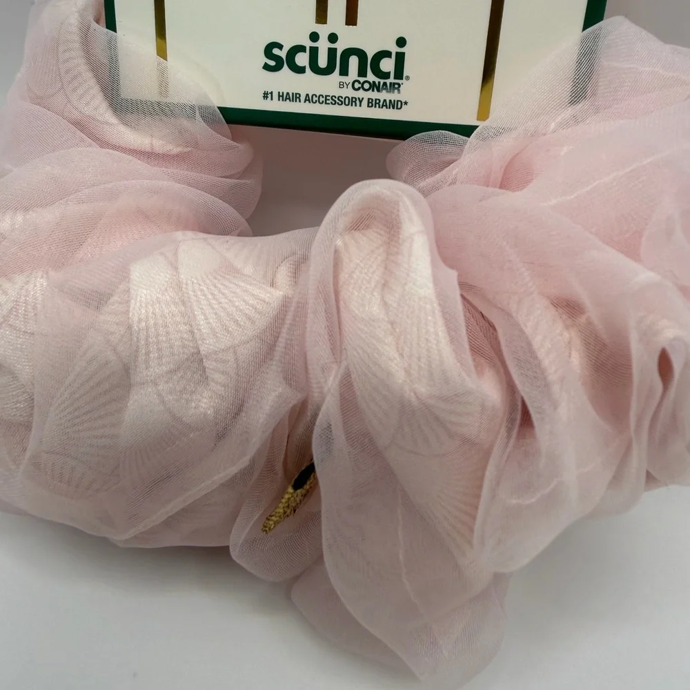 Scunci Light Pink Wicked Scrunchie Glinda Tulle NWT